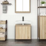 vidaXL Dulap pentru lavoar baie Stejar Sonoma 60x34,5x60 cm vidaXL Dulap pentru lavoar baie Stejar Sonoma 60x34,5x60 cm