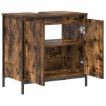 vidaXL Dulap pentru lavoar baie stejar afumat 60x34,5x60 cm vidaXL Dulap pentru lavoar baie stejar afumat 60x34,5x60 cm