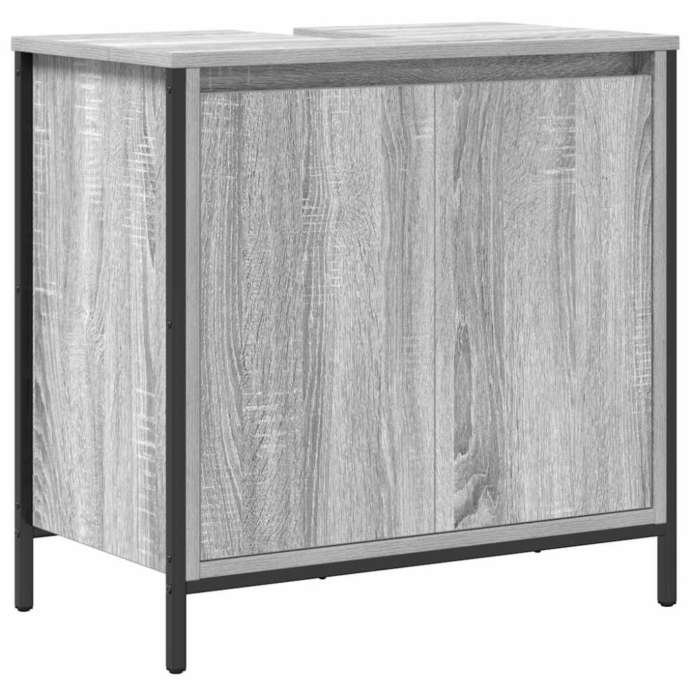 vidaXL Dulap pentru lavoar baie gri Sonoma 60x34,5x60 cm