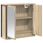 vidaXL Dulap de baie cu oglindă Stejar Sonoma 60x21x60 cm vidaXL Dulap de baie cu oglindă Stejar Sonoma 60x21x60 cm