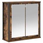 vidaXL Dulap de baie cu oglindă stejar afumat 60x21x60 cm vidaXL Dulap de baie cu oglindă stejar afumat 60x21x60 cm