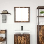 vidaXL Dulap de baie cu oglindă stejar afumat 60x21x60 cm vidaXL Dulap de baie cu oglindă stejar afumat 60x21x60 cm