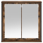 vidaXL Dulap de baie cu oglindă stejar afumat 60x21x60 cm vidaXL Dulap de baie cu oglindă stejar afumat 60x21x60 cm