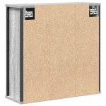 vidaXL Dulap de baie cu oglindă Gri Sonoma 60x21x60 cm vidaXL Dulap de baie cu oglindă Gri Sonoma 60x21x60 cm