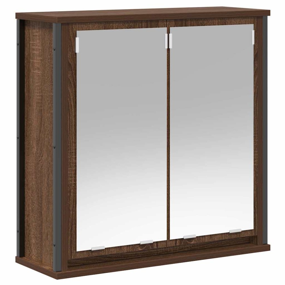 vidaXL Dulap de baie cu oglindă stejar maro 60x21x60 cm