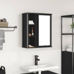 vidaXL Dulap de baie cu oglindă stejar negru 50x21x60 cm vidaXL Dulap de baie cu oglindă stejar negru 50x21x60 cm
