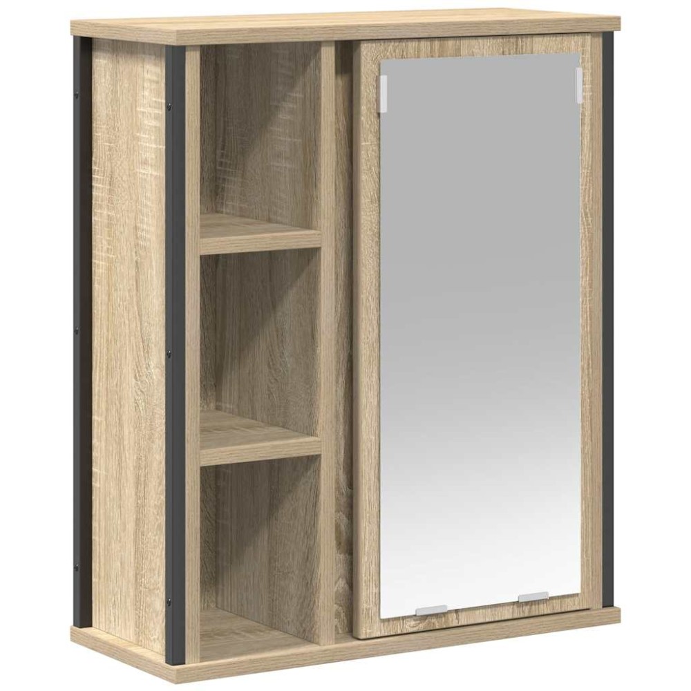 vidaXL Dulap de baie cu oglindă Stejar Sonoma 50x21x60 cm