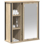 vidaXL Dulap de baie cu oglindă Stejar Sonoma 50x21x60 cm vidaXL Dulap de baie cu oglindă Stejar Sonoma 50x21x60 cm