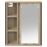 vidaXL Dulap de baie cu oglindă Stejar Sonoma 50x21x60 cm vidaXL Dulap de baie cu oglindă Stejar Sonoma 50x21x60 cm