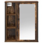 vidaXL Dulap de baie cu oglindă stejar afumat 50x21x60 cm