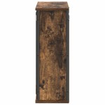 vidaXL Dulap de baie cu oglindă stejar afumat 50x21x60 cm