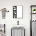 vidaXL Dulap de baie cu oglindă gri Sonoma 50x21x60 cm vidaXL Dulap de baie cu oglindă gri Sonoma 50x21x60 cm