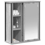 vidaXL Dulap de baie cu oglindă gri Sonoma 50x21x60 cm vidaXL Dulap de baie cu oglindă gri Sonoma 50x21x60 cm