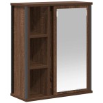 vidaXL Dulap de baie cu oglindă stejar maro 50x21x60 cm