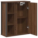 vidaXL Dulap de baie cu oglindă stejar maro 50x21x60 cm