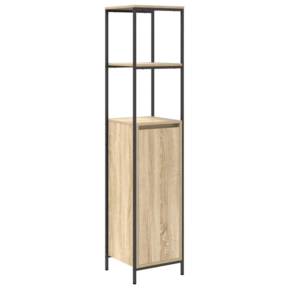vidaXL Dulap de baie cu rafturi Stejar Sonoma 36x35x165 cm