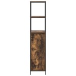 vidaXL Dulap de baie cu rafturi stejar afumat 36x35x165 cm