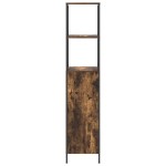 vidaXL Dulap de baie cu rafturi stejar afumat 36x35x165 cm