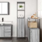 vidaXL Dulap de baie cu rafturi Gri Sonoma 36x35x165 cm