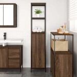 vidaXL Dulap de baie cu rafturi Stejar maro 36x35x165 cm