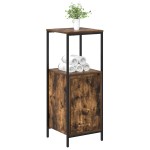 vidaXL Dulap de baie cu rafturi stejar afumat 36x35x95 cm