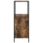 vidaXL Dulap de baie cu rafturi stejar afumat 36x35x95 cm