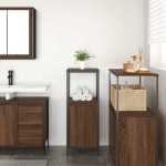 vidaXL Dulap de baie cu rafturi Stejar maro 36x35x95 cm