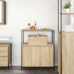 vidaXL Dulap de baie cu rafturi Stejar Sonoma 76,5x35x95 cm