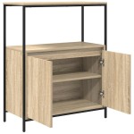 vidaXL Dulap de baie cu rafturi Stejar Sonoma 76,5x35x95 cm