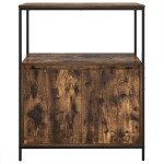 vidaXL Dulap de baie cu rafturi stejar afumat 76,5x35x95 cm