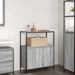 vidaXL Dulap de baie cu rafturi Gri Sonoma 76,5x35x95 cm