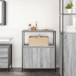 vidaXL Dulap de baie cu rafturi Gri Sonoma 76,5x35x95 cm