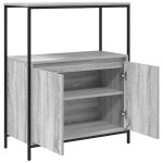 vidaXL Dulap de baie cu rafturi Gri Sonoma 76,5x35x95 cm