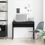 vidaXL Birou stejar negru 90x40x72 cm lemn stratificat