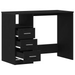 vidaXL Birou cu sertare, stejar negru, 102x50x76 cm, lemn prelucrat