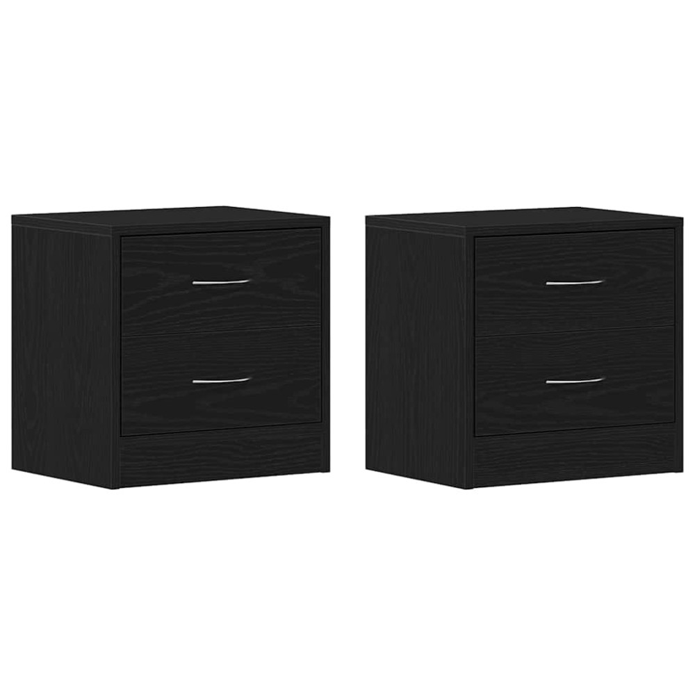 vidaXL Noptiere 2 buc stejar negru 40x30x40 cm lemn de stratificat