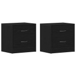 vidaXL Noptiere 2 buc stejar negru 40x30x40 cm lemn de stratificat