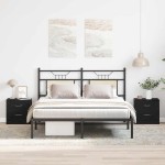 vidaXL Noptiere 2 buc stejar negru 40x30x40 cm lemn de stratificat