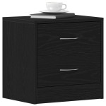 vidaXL Noptiere 2 buc stejar negru 40x30x40 cm lemn de stratificat