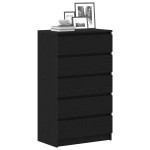 vidaXL Dulap cu sertar, stejar negru, 60x36x103 cm, lemn prelucrat
