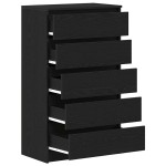 vidaXL Dulap cu sertar, stejar negru, 60x36x103 cm, lemn prelucrat