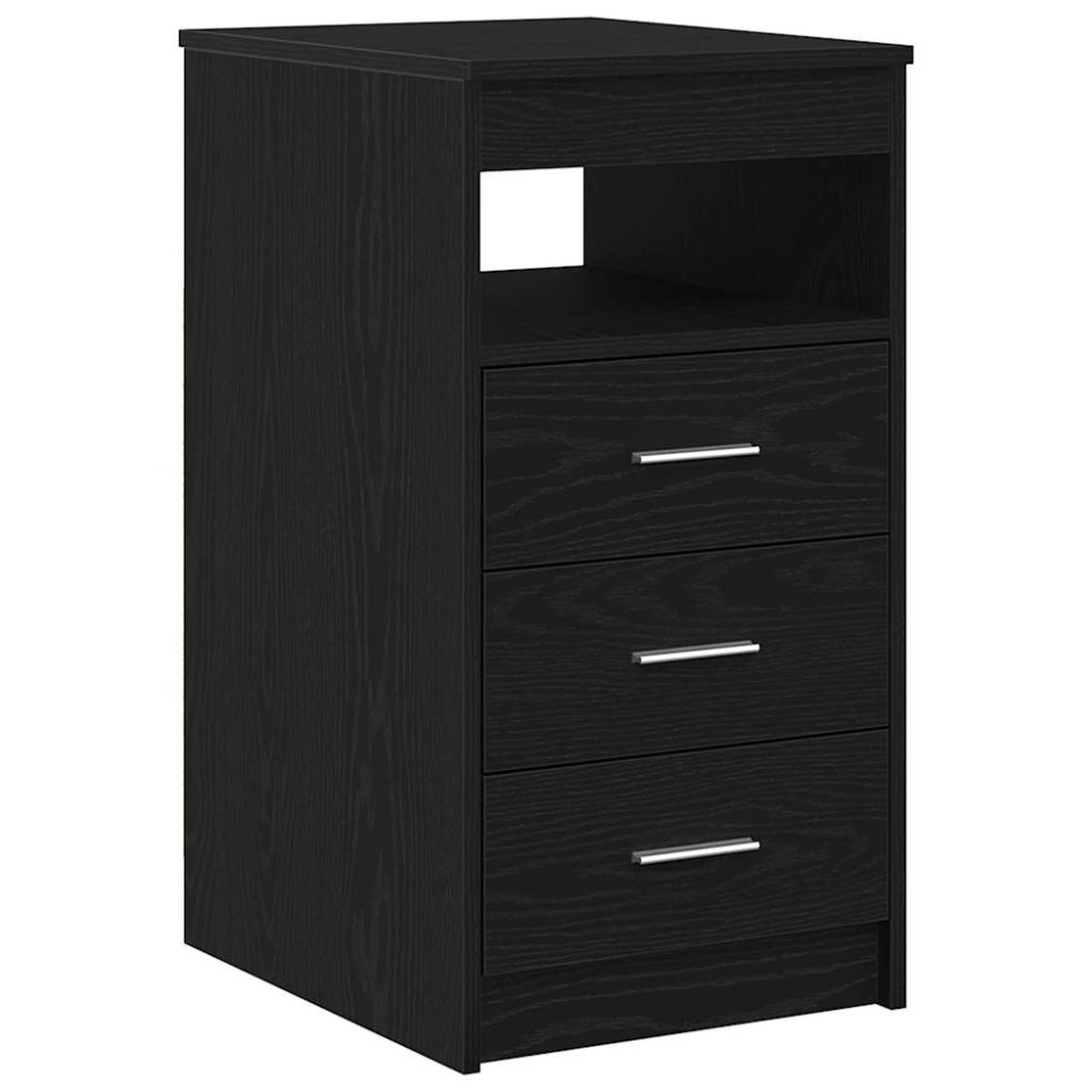 vidaXL Dulap cu sertare, stejar negru, 40x50x76 cm, lemn prelucrat