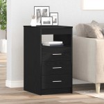 vidaXL Dulap cu sertare, stejar negru, 40x50x76 cm, lemn prelucrat vidaXL Dulap cu sertare, stejar negru, 40x50x76 cm, lemn prelucrat
