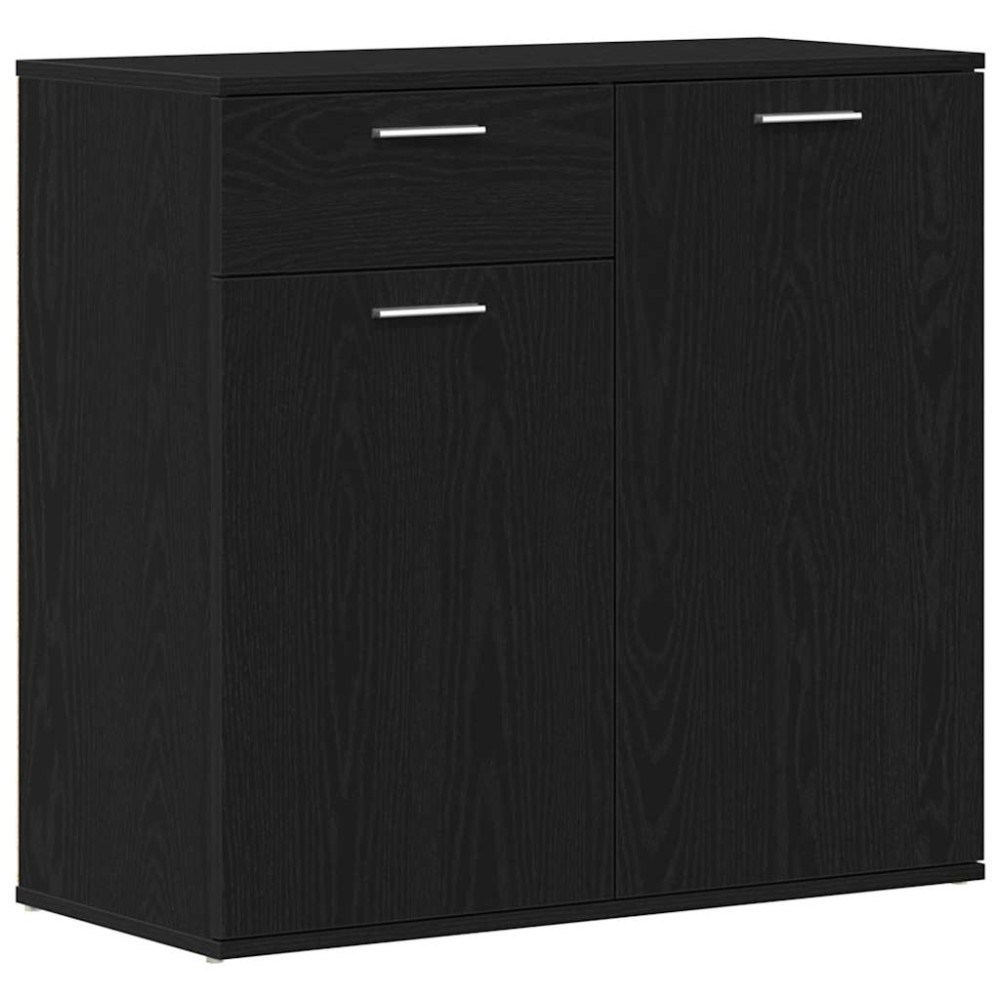 vidaXL Servantă, stejar negru, 80x36 x75 cm, lemn prelucrat