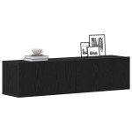 vidaXL Dulap TV Stejar negru 120x30x30,5 cm Lemn prelucrat