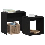 vidaXL Măsuțe de cafea, 2 buc., stejar negru, lemn compozit