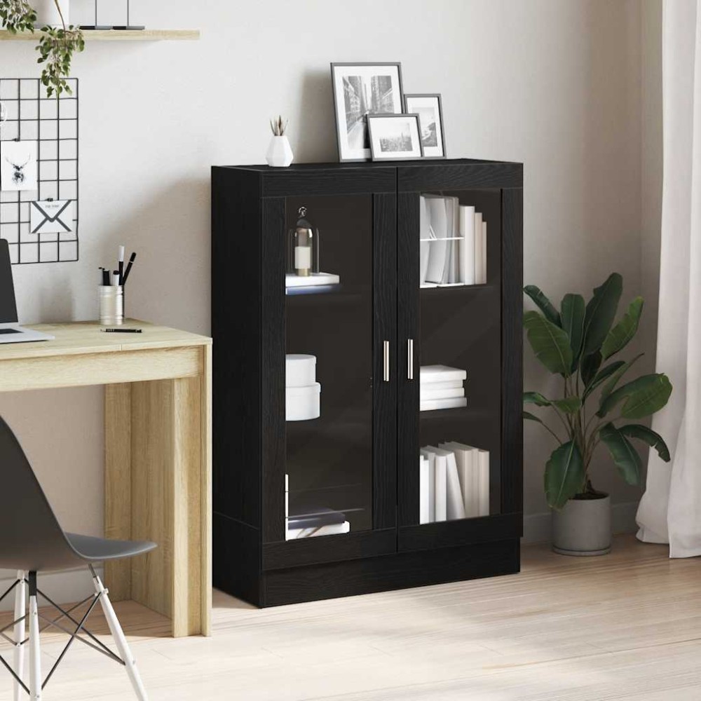 vidaXL Dulap cu cărți stejar negru 82,5x30,5x115 cm lemn prelucrat
