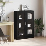 vidaXL Dulap cu cărți stejar negru 82,5x30,5x115 cm lemn prelucrat vidaXL Dulap cu cărți stejar negru 82,5x30,5x115 cm lemn prelucrat