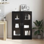 vidaXL Dulap cu cărți stejar negru 82,5x30,5x115 cm lemn prelucrat vidaXL Dulap cu cărți stejar negru 82,5x30,5x115 cm lemn prelucrat