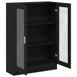 vidaXL Dulap cu cărți stejar negru 82,5x30,5x115 cm lemn prelucrat vidaXL Dulap cu cărți stejar negru 82,5x30,5x115 cm lemn prelucrat